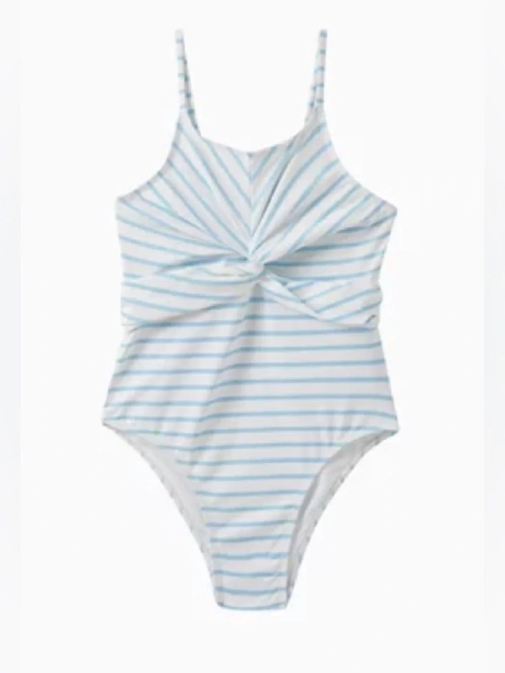 Habitual Girls Fifi Twist One-piece Swimsuit Technical Fabric Size 14 Blue White